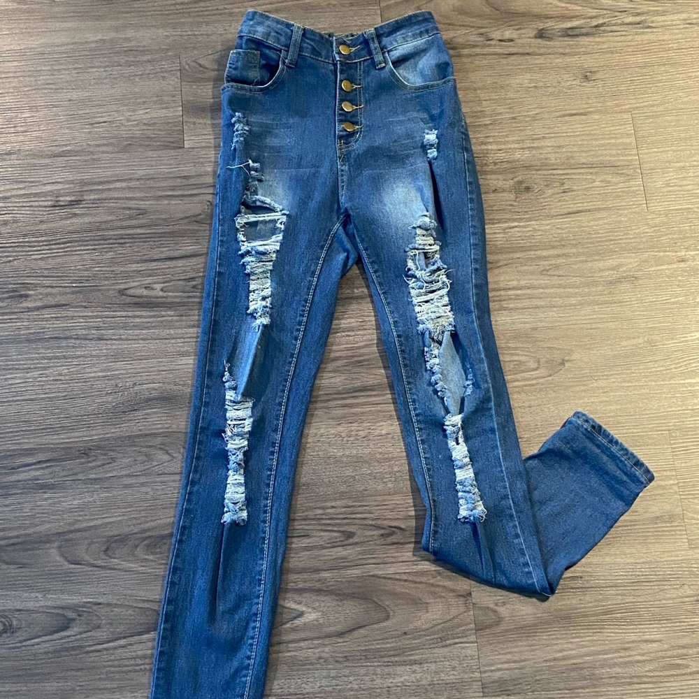 Denim boyfriend jeans